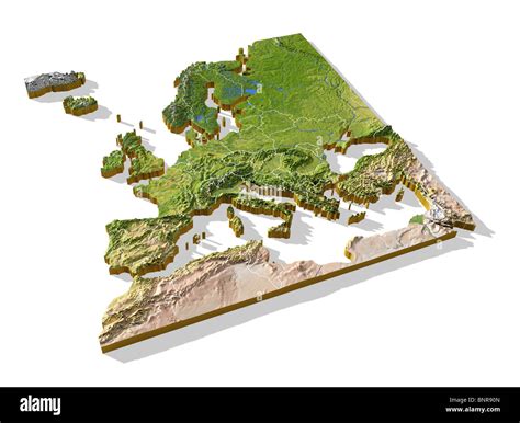 3d Render Topographic Map Of Europe Reurope Images