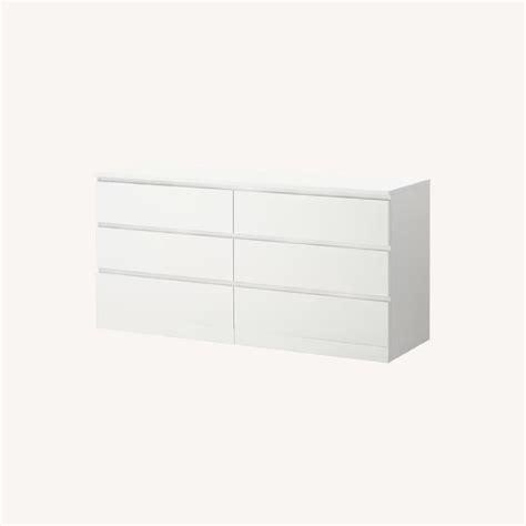 Ikea Malm 6 Drawer White Dresser Aptdeco