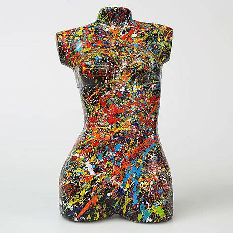 PER OLA ANDERSSON Skulptur papier maché Torso signerad Konst