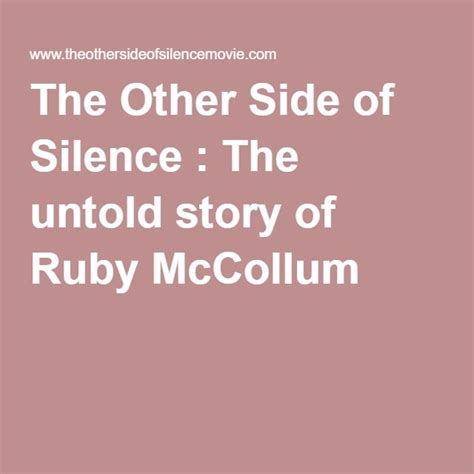 The Other Side of Silence : The untold story of Ruby McCollum The Other Side, Silence, Siding ...