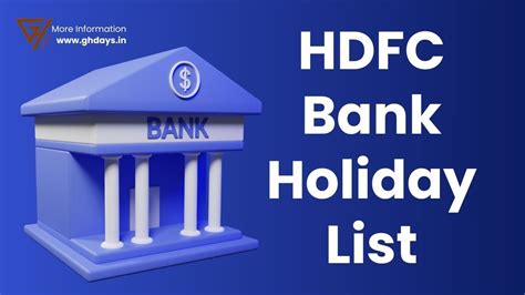 HDFC Bank Holidays 2025 GHDays