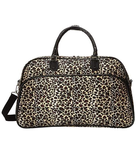 World Traveler Leopard 21 Inch Carry On Shoulder Duffel Bag Macys