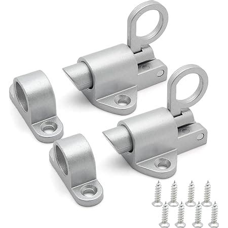 Litoexpe 2Pcs Self Closing Latch Spring Door Lock Aluminum Alloy