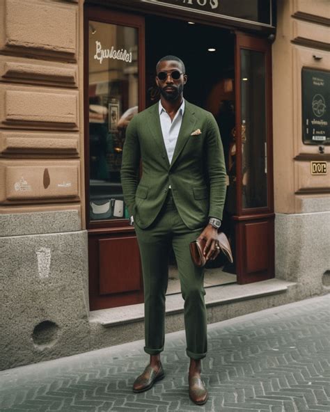 Olive Green Suit With White Shirt Hockerty