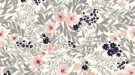 Black Pink Flowers Ash Leaves Spoonflower Hd Spoonflower Wallpapers