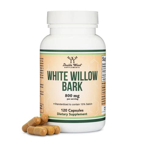 15 Salicin White Willow Bark Extract Antioxidant Supplement