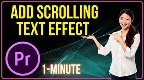 How To Add Scrolling Text Tutorial Premiere Pro Learn Adobe