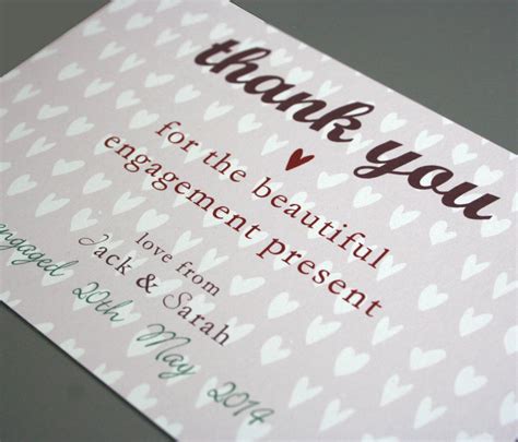 Personalised Engagement Or Wedding Thank You Card By Molly Moo Designs