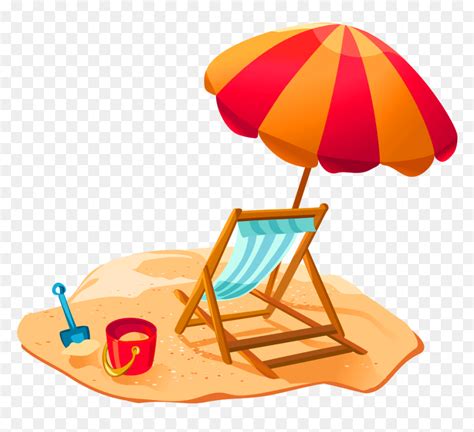 Lounging On The Beach Clipart Png