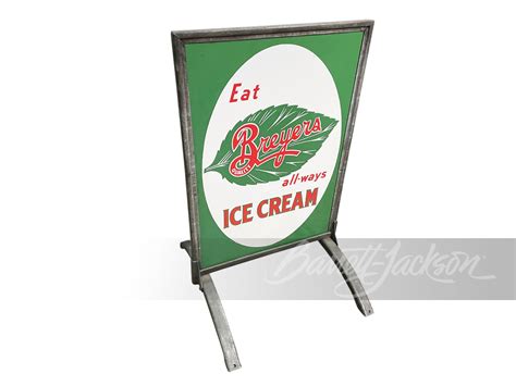 Lot 8232 1930s Breyers Ice Cream Porcelain Curb Sign Barrett Jackson