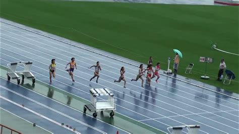 2017 茨城県選手権陸上 女子100m準決勝2組 Youtube