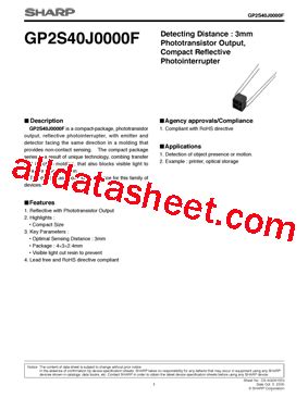 Gp S J F Datasheet Pdf Sharp Corporation