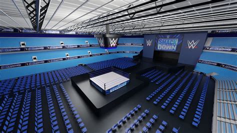 3D Model WWE SmackDown Arena VR AR Low Poly CGTrader