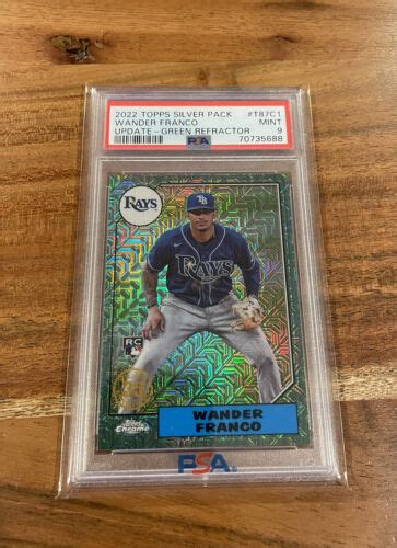 Wander Franco 2022 Topps Silver Pack Green Chrome Mojo Refractor 99 PSA