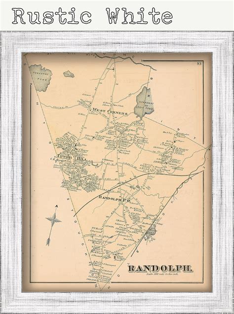 Town of RANDOLPH Massachusetts 1876 Map Replica or GENUINE - Etsy