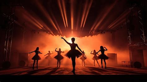 Premium Photo Dancers Performing On Stage Silhouette Concept