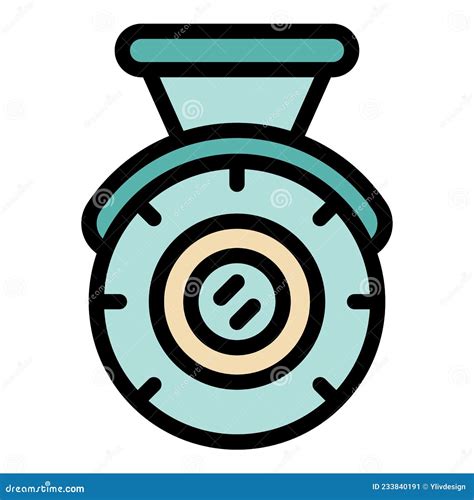 Contorno Vectorial De Color De Icono De Confiabilidad De Medallas