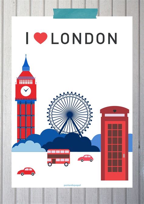 Quadro Poster I Love London Vd005 Elo7 Produtos Especiais Posters