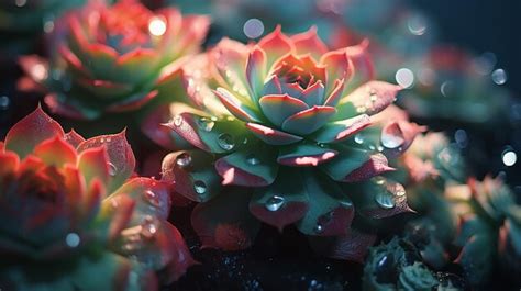 Premium AI Image | Emerging Evergreen Sempervivum Succulents