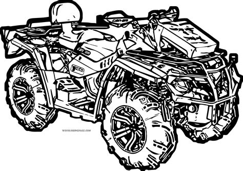 4 Wheeler Coloring Pages - Free Printable ATV Drawing