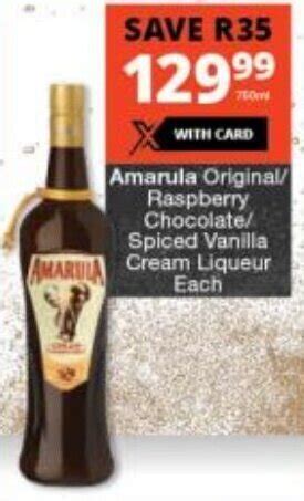 Amarula Original Raspberry Chocolate Spiced Vanilla Cream Liqueur