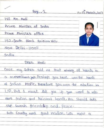 Pakistani Girl Writes Letter To Pm Modi Requesting Him To Work For