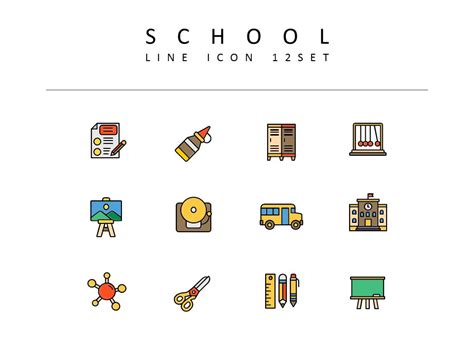 School Vector Iconsdiagram