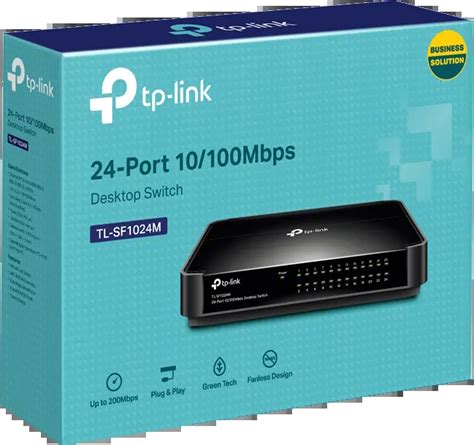 Ethernet Desktop Switch Tp Link 24 Port 10 100mbps Black Tl Sf1024m