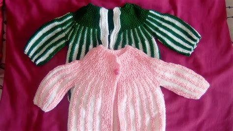 Tuto tricot Gilet bébé aux rangs raccourcis brassière bébé aux rangs