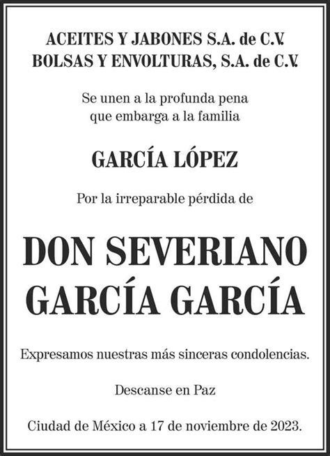 Don Severiano Garc A Garc A Obituario Esquela