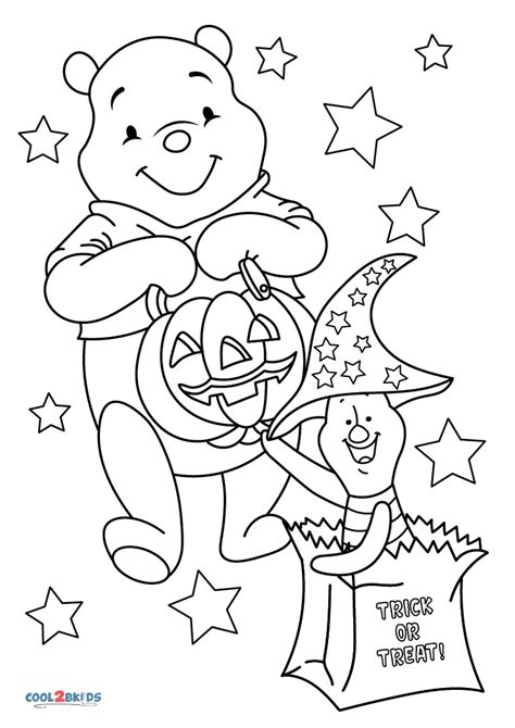 Free Printable Winnie the Pooh Halloween Coloring Pages For Kids