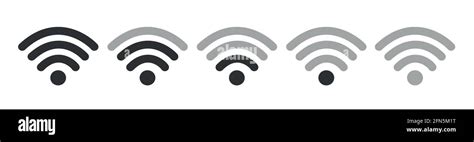 Wifi Wireless Lan Internet Signal Flat Icons For Apps Or Websites