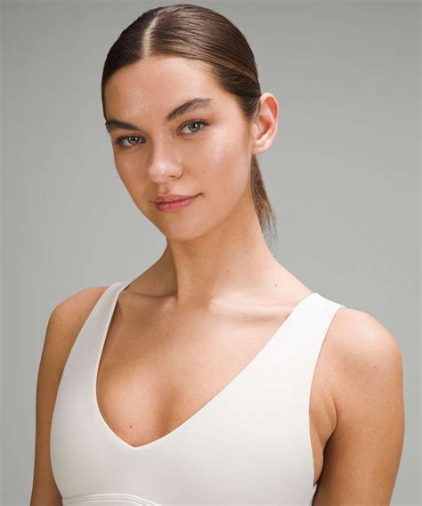 Lululemon Align V Neck Bra Light Support A B Cup Bone Lulu Fanatics