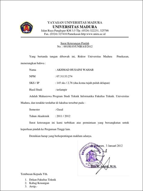 Contoh Surat Pindah Kelas Kuliah Imagesee Riset