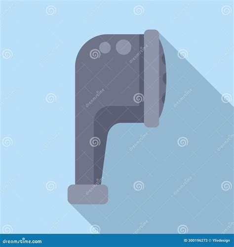 Tubing Wash Head Icon Flat Vector Shower Sanitary Stock Illustration