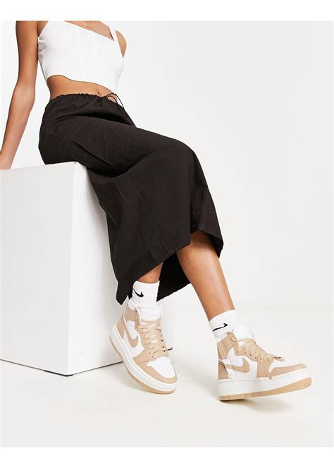 Aj Elevate Sneakers Oro Celestiale Con Suola Platform Di