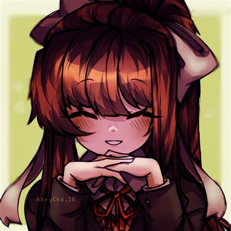 Моника | Literature club, Fan art, Cute drawings