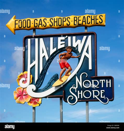 Haleiwa surfing sign north shore hi-res stock photography and images ...