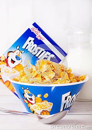 London Uk June Box Of Kellogg S Frosties Breakfast Cereal