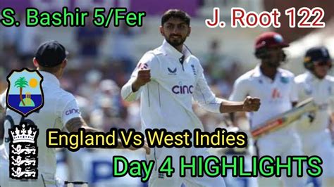 Shoaib Bashir Hits 5fer And England Victory England Vs West Indies