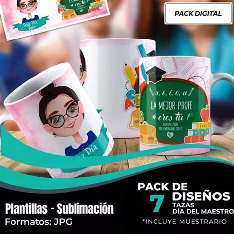 Dise Os Plantillas Para Tazas D A Del Maestro Sublimar M En Venta En