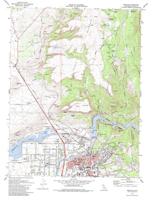 Oroville Topographic Map 1 24 000 Scale California