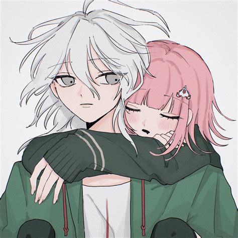 Nanami Chiaki And Komaeda Nagito Danganronpa And 2 More Drawn By