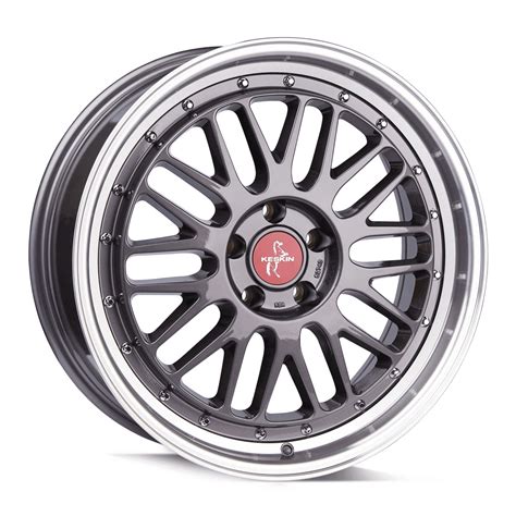 19 Zoll KESKIN KT22 5x112 ET45 Alufelgen TITAN GREY LIP POLISH