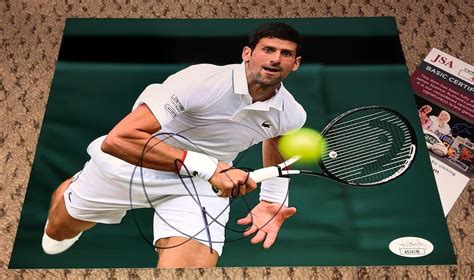 Novak Djokovic Autographed Memorabilia Signed Photo Jersey