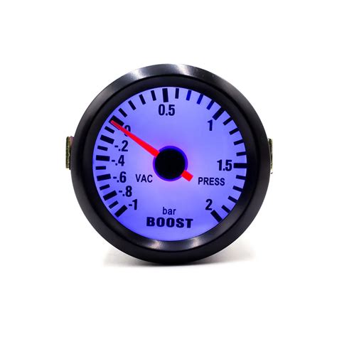 CNSPEED Free Shipping 52mm Car Turbo Boost Gauge 1 2 Bar Black Turbo