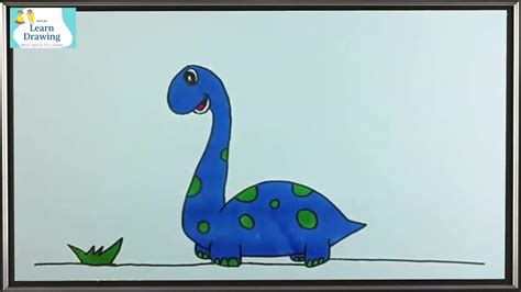 How To Draw A Cartoon Diplodocus Easy Drawing Small Dinosaur Youtube