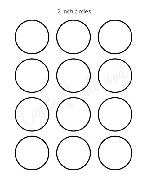 Sizes Of Printable Circle Templates Cassie Smallwood Printable