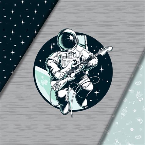 Tissu Jersey De Coton Panneau Malomi Astronaute X Cm Tissus