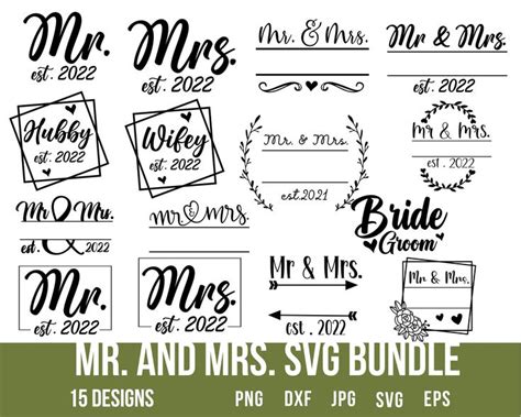 Mr And Mrs Svg Mr Mrs Svg Mr And Mrs Png Wedding Svg Anniversary